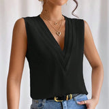Blusas sueltas sin mangas, camisas oversize, tops elegantes de mujer, monocromáticos, casuales, moda juvenil, verano 