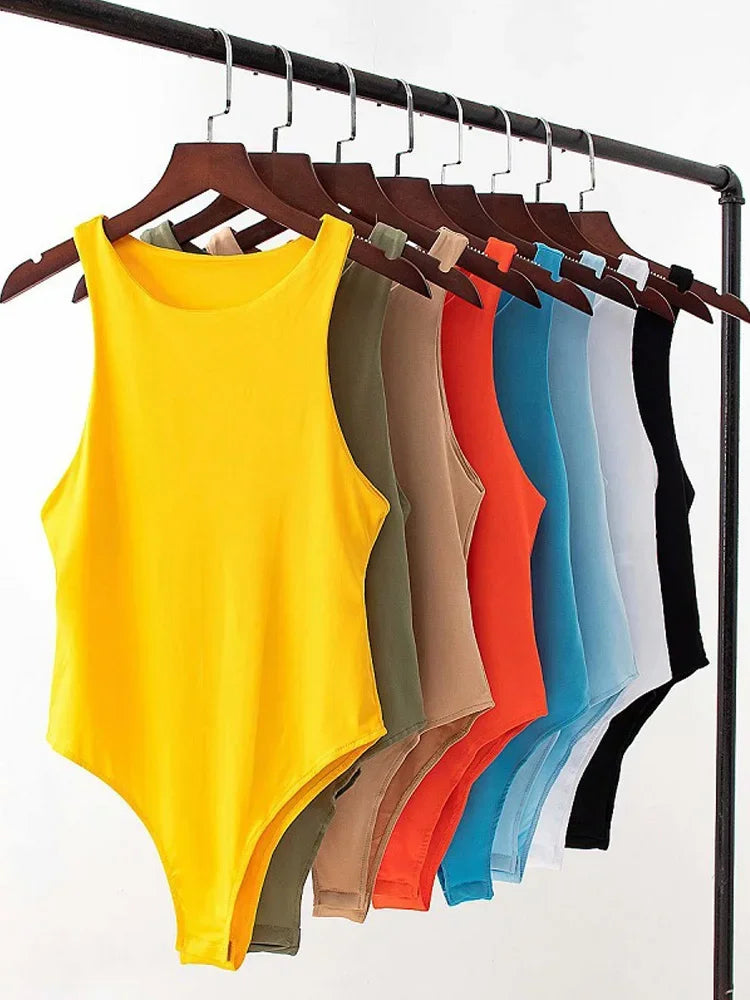 Mono corto monocromático ajustado para mujer, estilo chic de club, sexy e informal, verde y ajustado, en ocho colores, para verano. 