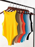 Mono corto monocromático ajustado para mujer, estilo chic de club, sexy e informal, verde y ajustado, en ocho colores, para verano. 