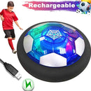 Bola de futebol elétrica Hover com projetor de luz LED Brinquedos suspensos de futebol Almofada de ar deslizante Espuma flutuante Presente infantil