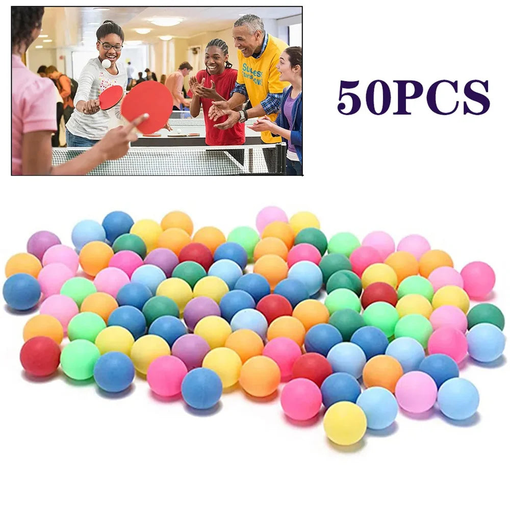 Pelotas de ping pong de colores para entretenimiento, pelotas de tenis de mesa, 40 mm, 10 unidades, 25 unidades, 50 unidades 