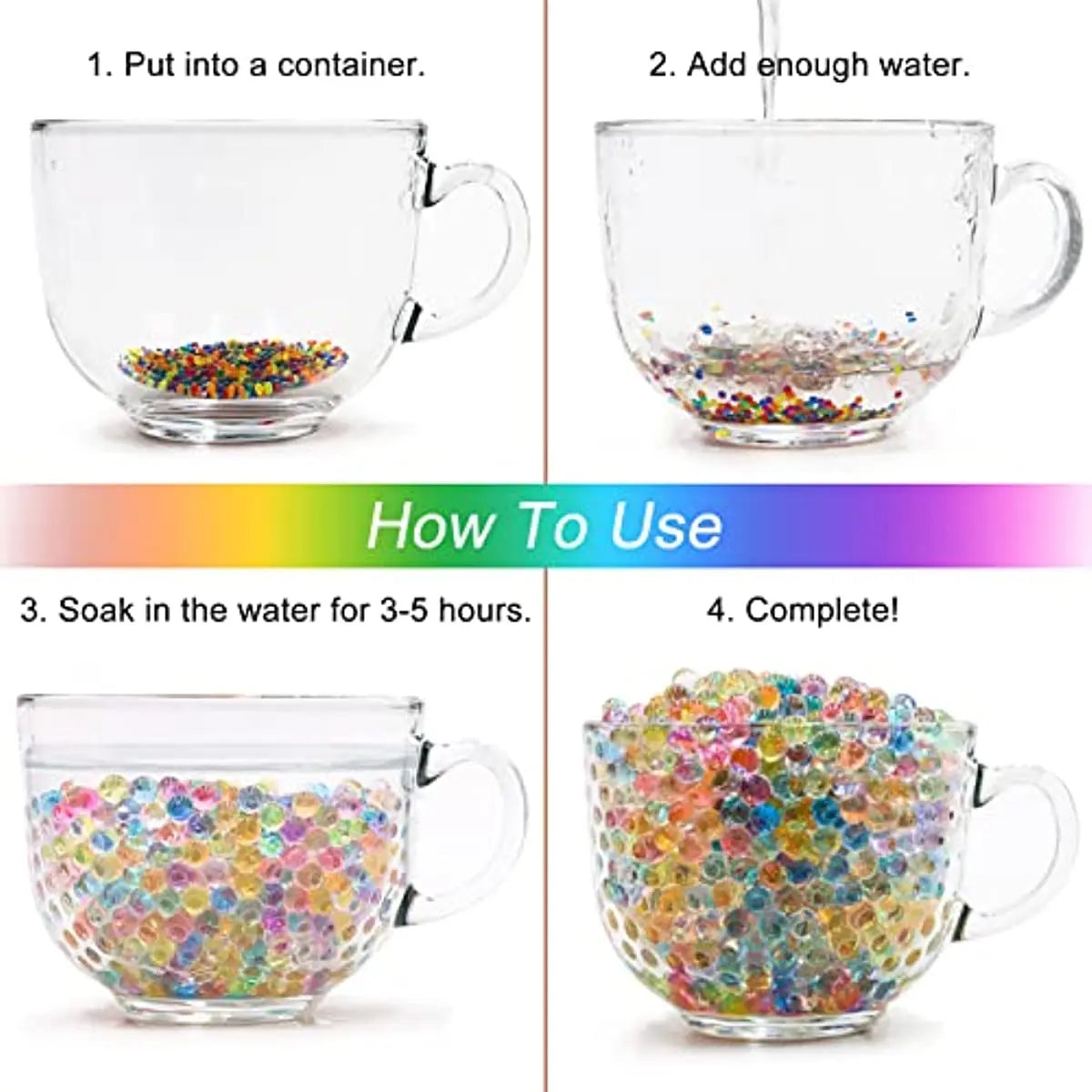 Bolas de água Recarga Beads para Gel Blaster Balas Blaster, Splatter Ball Gun Decoração para casa Brinquedo de Natal Presente