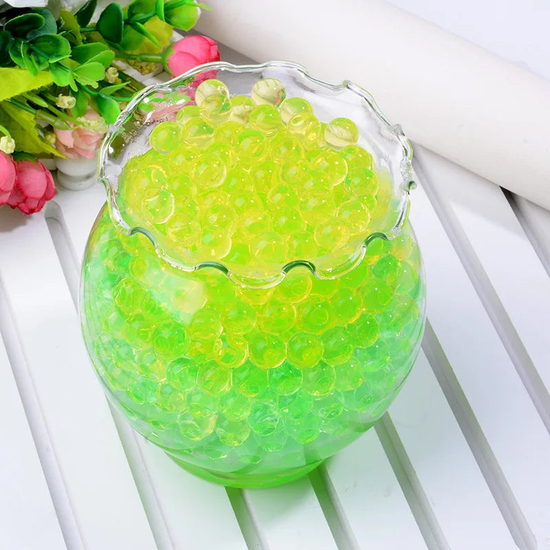 800pcs/160x5cm Crystal Soil Hydrogel Balls Water Beads Growing Balls for Kids Wedding Home Vase Decoration 