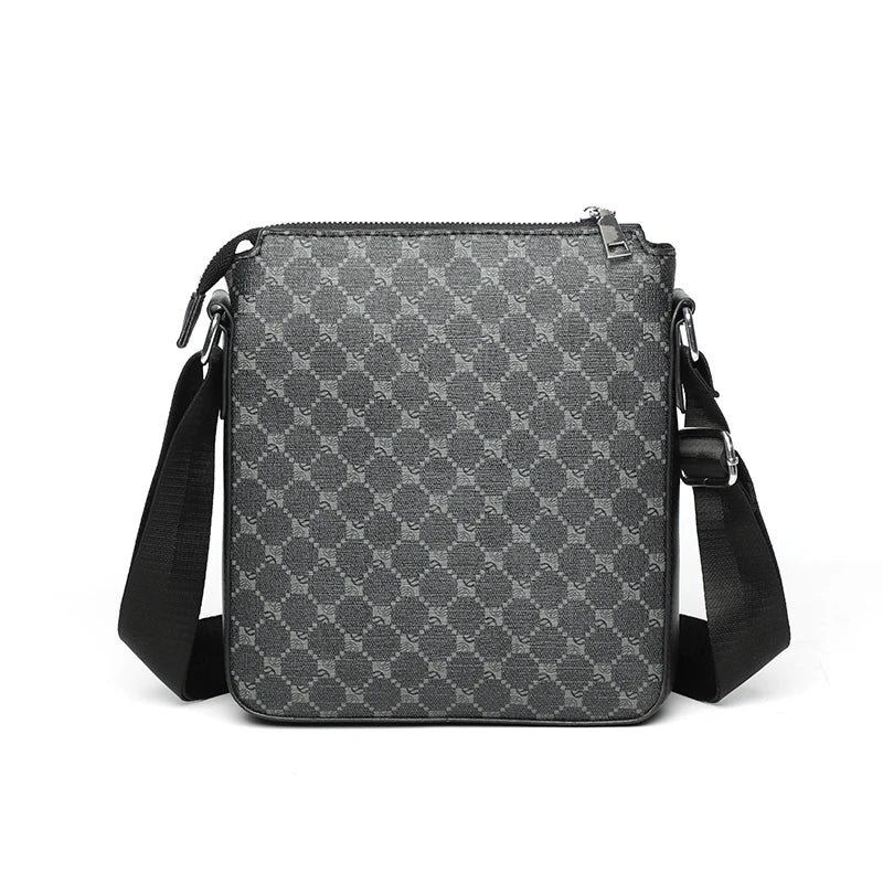 Bolsa Crossbody de couro PU para homens, sacos de mensageiro casual, mochila masculina, bolsa de ombro, designer de moda, nova