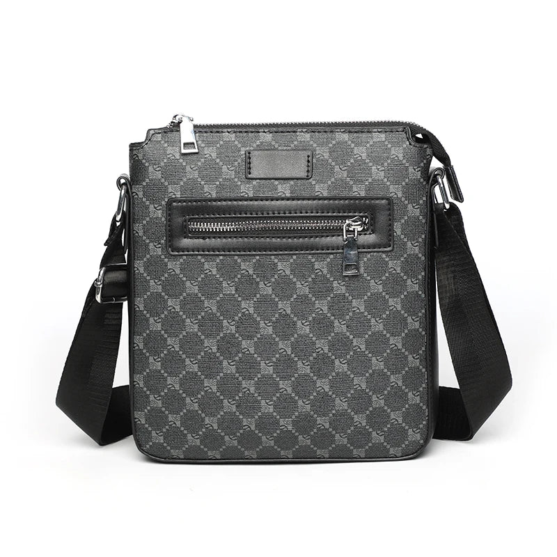 Bolsa Crossbody de couro PU para homens, sacos de mensageiro casual, mochila masculina, bolsa de ombro, designer de moda, nova
