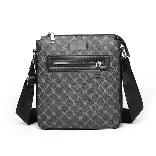 Bolsa Crossbody de couro PU para homens, sacos de mensageiro casual, mochila masculina, bolsa de ombro, designer de moda, nova