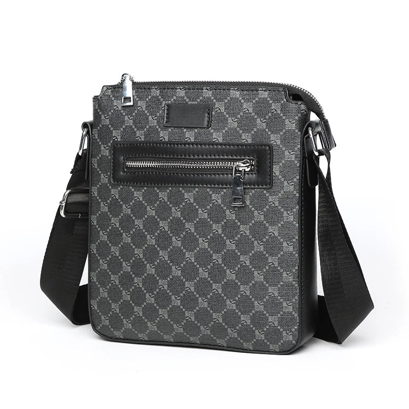 Bolsa Crossbody de couro PU para homens, sacos de mensageiro casual, mochila masculina, bolsa de ombro, designer de moda, nova