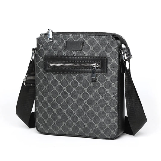 Bolsa Crossbody de couro PU para homens, sacos de mensageiro casual, mochila masculina, bolsa de ombro, designer de moda, nova