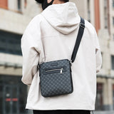 Bolsa Crossbody de couro PU para homens, sacos de mensageiro casual, mochila masculina, bolsa de ombro, designer de moda, nova
