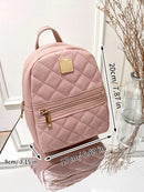 Women Plaid Rhombus Pattern Handbag Large Capacity Shoulder Bag Crossbody Casual Mobile Phone Backpack