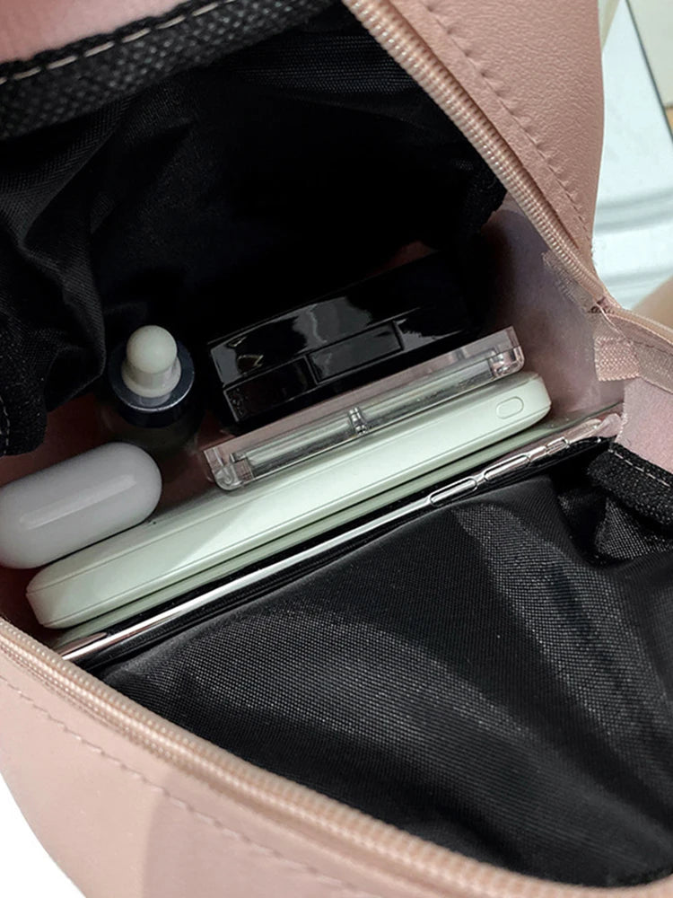 Women Plaid Rhombus Pattern Handbag Large Capacity Shoulder Bag Crossbody Casual Mobile Phone Backpack