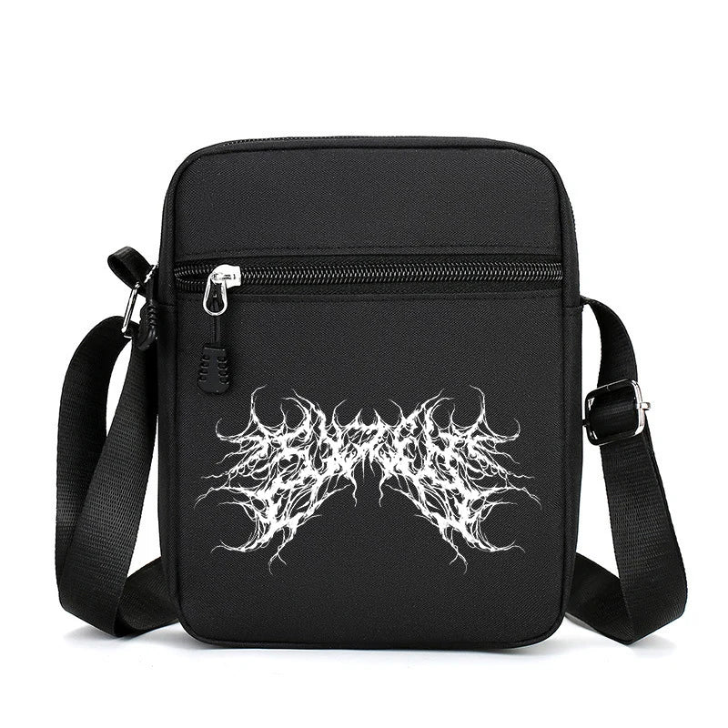 Men's Rune Printed Crossbody Bag Large Capacity Mobile Phone Shoulder Bag Outdoor Portable Storage Halloween Gift Personality 