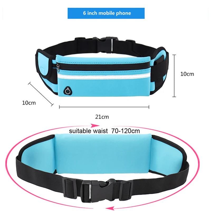 Bolsa de cintura para homens e mulheres, Sports Fanny Pack, Bolsa para celular, Ginásio Running Celular, Jogging, Bolsa de ciclismo