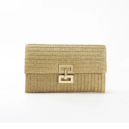 Women's Woven Bag, Beach Bag, Summer Wallet, Bohemian Style, Essential for Girls on Vacation 