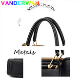 Bolsas de luxo de couro macio bolsas femininas designer 3 camadas ombro crossbody sac senhoras grande capacidade compras mensageiro tote