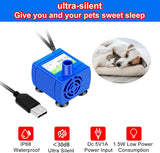 Bomba de agua con luz LED para mascotas y gatos, fuente de agua con motor de repuesto para gatos, flores, bebedero, dispensador, accesorios para mascotas 