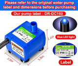 Bomba de agua con luz LED para mascotas y gatos, fuente de agua con motor de repuesto para gatos, flores, bebedero, dispensador, accesorios para mascotas 