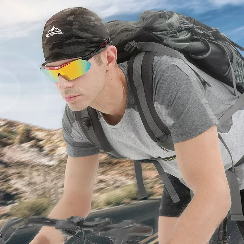 Quick Dry Cycling Cap for Men Women Anti-UV Sports Hat Skull Cooling Cap Helmet Liner Sweat Cap for Outdoor Bicycle 