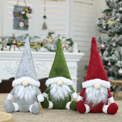 Boneca do Gnome sem rosto do Natal, decorações do Feliz Natal para a casa, ornamento do Natal, ano novo 2024, 2023