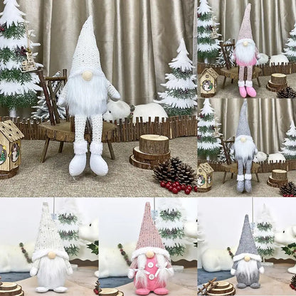 Boneca do Gnome sem rosto do Natal, decorações do Feliz Natal para a casa, ornamento do Natal, ano novo 2024, 2023