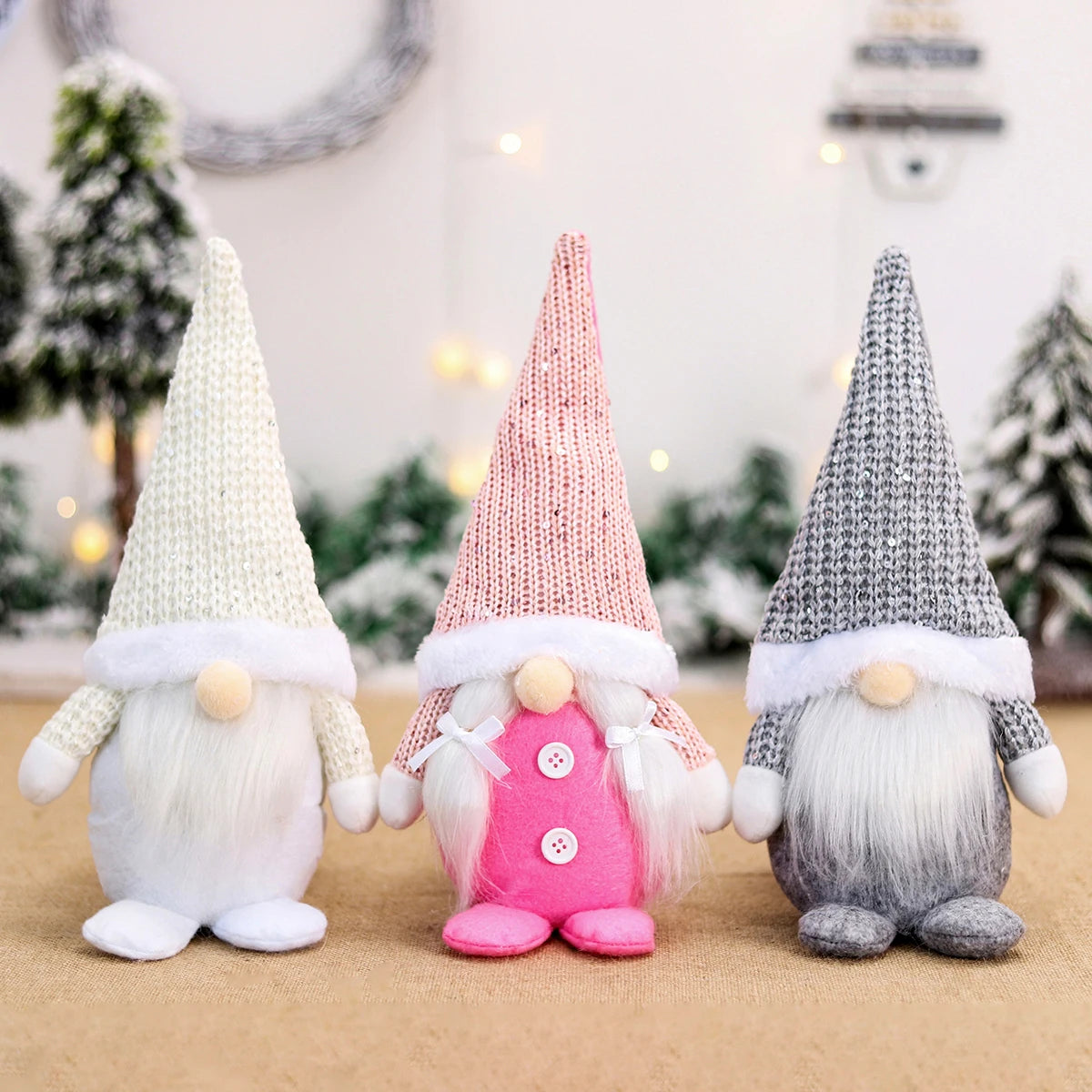 Boneca do Gnome sem rosto do Natal, decorações do Feliz Natal para a casa, ornamento do Natal, ano novo 2024, 2023