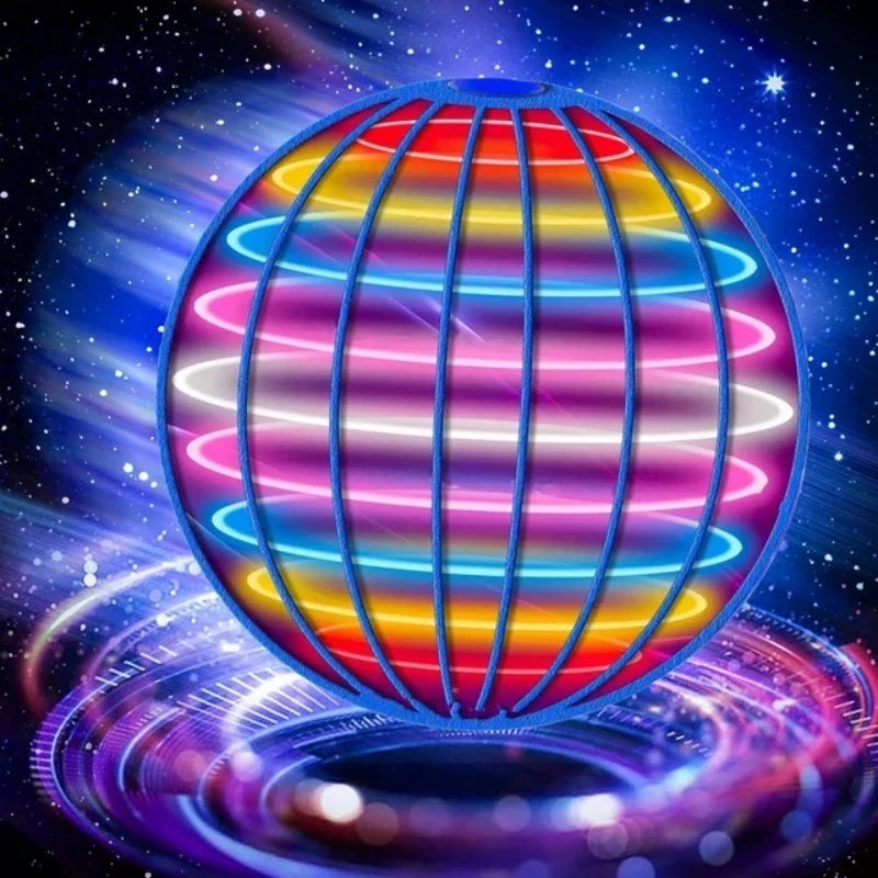 Bola voladora mágica Boomerang Flyorb con luces LED, dron flotante, nuevo orbe, spinner volador, juguetes antiestrés, regalo para niños 