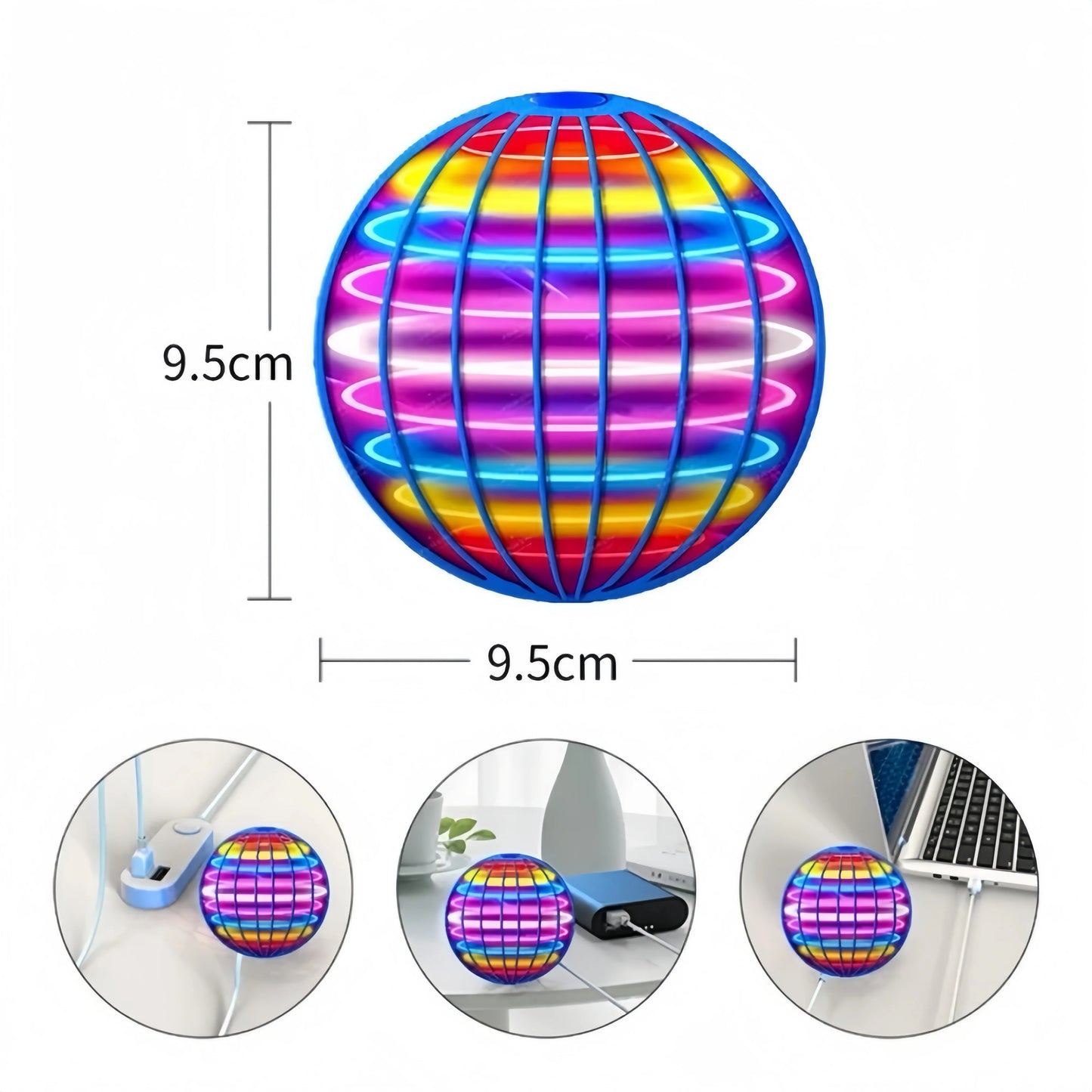 Bola voladora mágica Boomerang Flyorb con luces LED, dron flotante, nuevo orbe, spinner volador, juguetes antiestrés, regalo para niños 