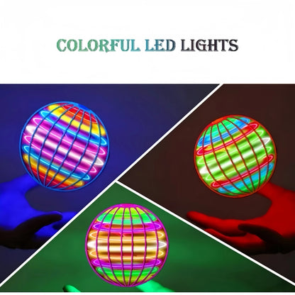 Bola voladora mágica Boomerang Flyorb con luces LED, dron flotante, nuevo orbe, spinner volador, juguetes antiestrés, regalo para niños 