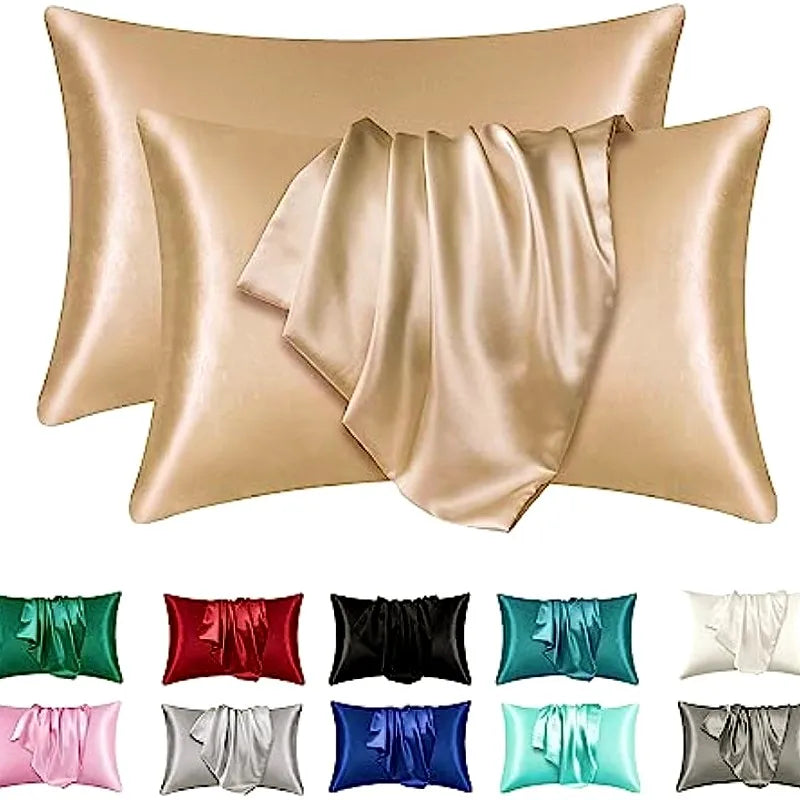 Fundas de almohada refrescantes de satén Boost-Silky, suaves para el cabello y la piel, de fácil cuidado, para un sueño reparador, 1 unidad 