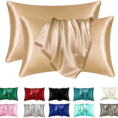 Fundas de almohada refrescantes de satén Boost-Silky, suaves para el cabello y la piel, de fácil cuidado, para un sueño reparador, 1 unidad 