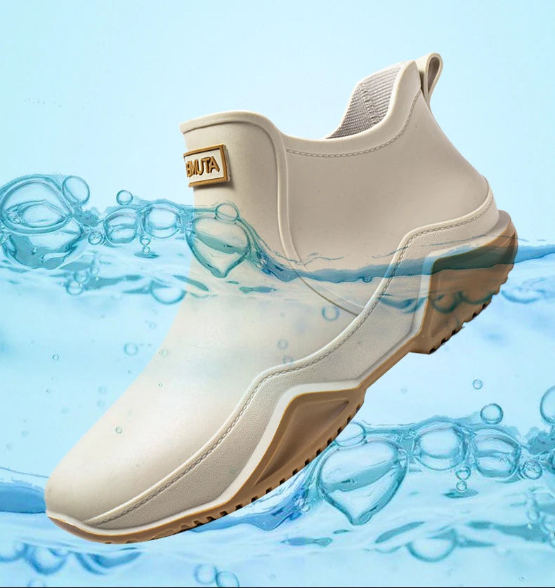 Botas de lluvia para hombre para todas las estaciones, impermeables, antideslizantes, para pesca, actividades al aire libre, lavado general, jardinería y acampada. 