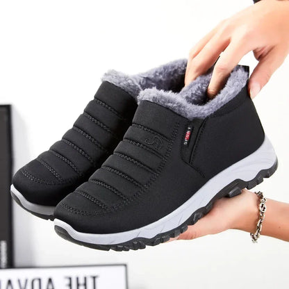 Men's Snow Boots Warm Fur Winter Shoes For Women Unisex Concise Ankle Boots Waterproof Soft Footwear Leisure Work Shoes 2024 