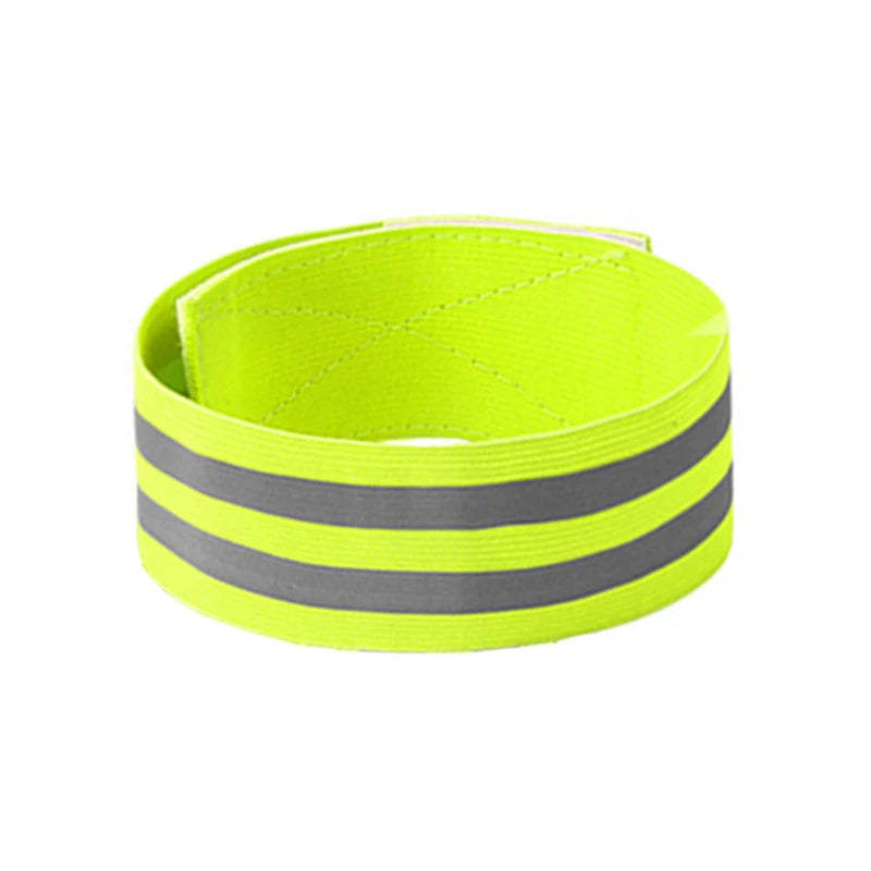 Braçadeira elástica reflexiva para crianças Pulseira de tornozelo e perna Refletor de segurança para ciclismo noturno ao ar livre, corrida e corrida, 1 par