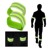 Braçadeira elástica reflexiva para crianças Pulseira de tornozelo e perna Refletor de segurança para ciclismo noturno ao ar livre, corrida e corrida, 1 par