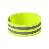 Braçadeira elástica reflexiva para crianças Pulseira de tornozelo e perna Refletor de segurança para ciclismo noturno ao ar livre, corrida e corrida, 1 par
