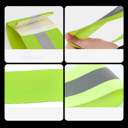 Brazalete elástico reflectante para niños, correa de tobillo y pierna, reflector de seguridad para ciclismo nocturno al aire libre, correr y trotar, 1 par 