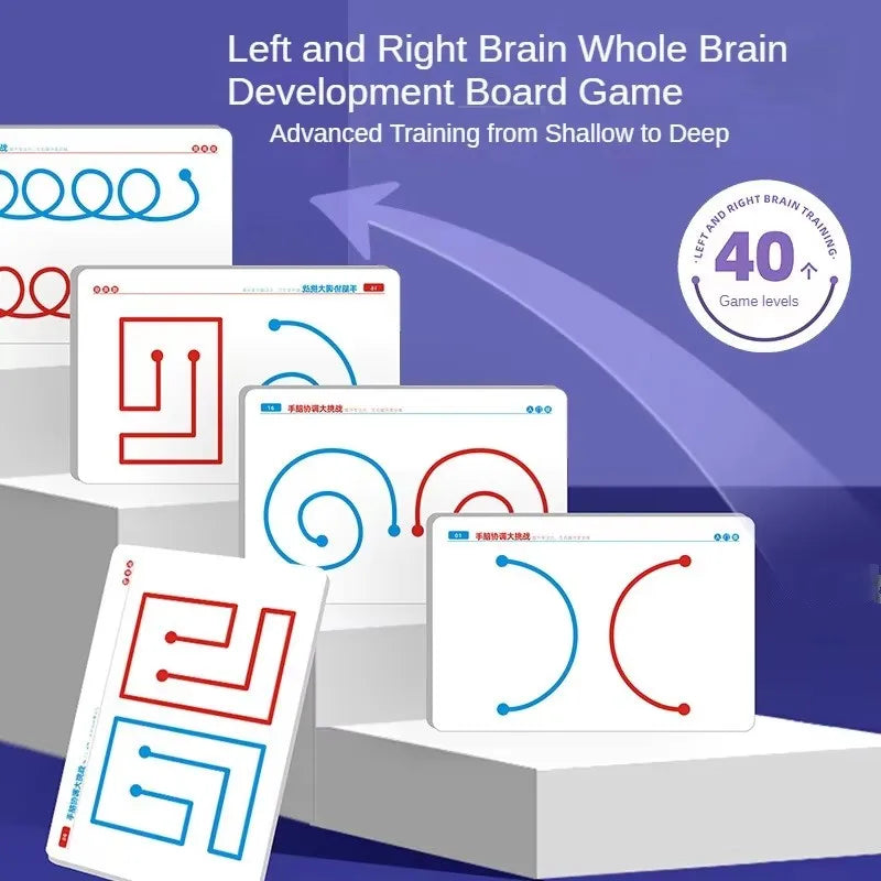 Whole Brain Development Toy for Kids Whole Brain Thinking Training Motor Training Educational Aids Puzzle Color Shapes Toy 20PCs 