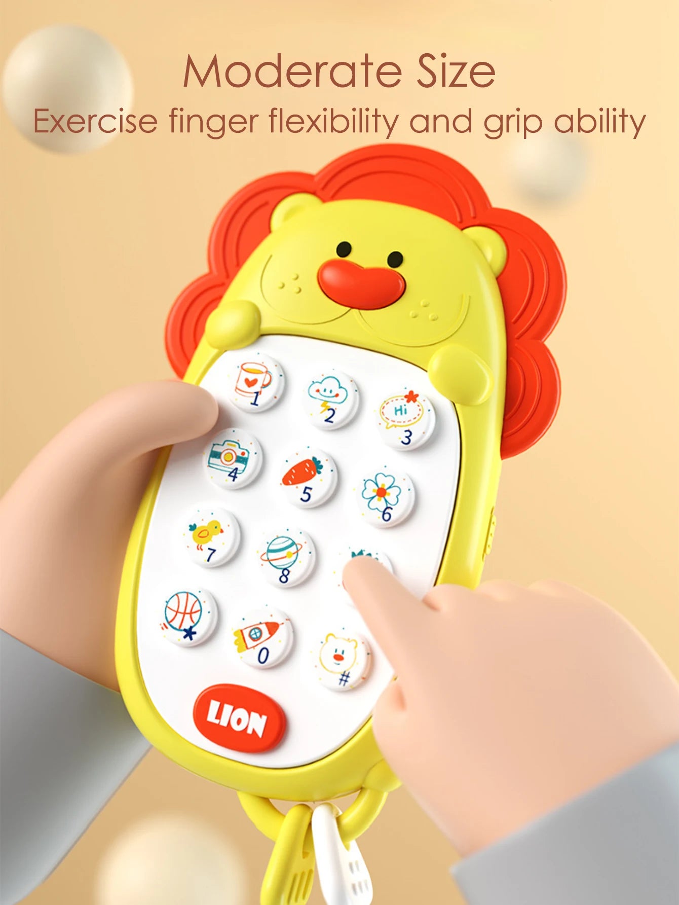 Children's mobile phone toy, baby model, chew babies, early education, music, travel, comfortable toy, 1 