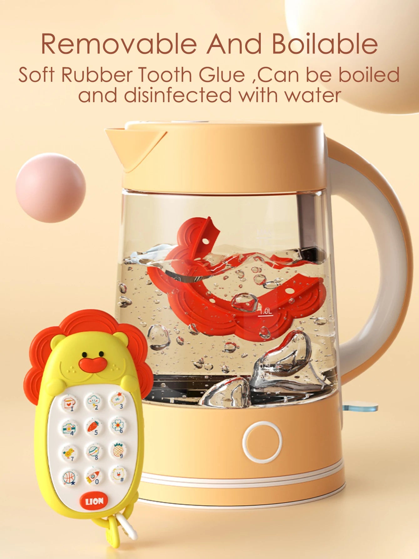 Children's mobile phone toy, baby model, chew babies, early education, music, travel, comfortable toy, 1 