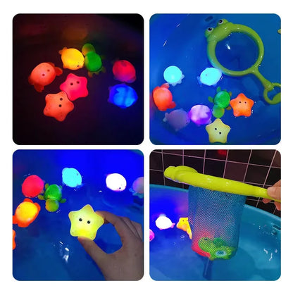 Brinquedos de banho do bebê banheira led light up brinquedos colorido mudando à prova dwaterproof água luzes subaquáticas brinquedos de banho para meninos meninas presente de aniversário