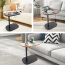 Mesa auxiliar en forma de C con altura ajustable, mesa de centro pequeña 