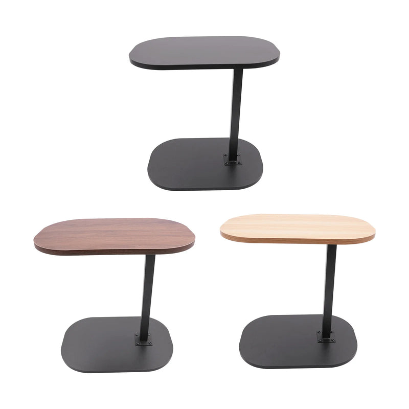 Mesa auxiliar en forma de C con altura ajustable, mesa de centro pequeña 