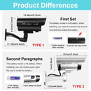 Cámara de seguridad falsa impermeable, sistema de vigilancia CCTV falso, luces LED rojas intermitentes, sin cableado, para interior y exterior, 1 unidad 