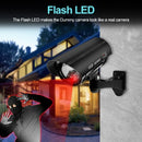 Cámara de seguridad falsa impermeable, sistema de vigilancia CCTV falso, luces LED rojas intermitentes, sin cableado, para interior y exterior, 1 unidad 