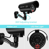 Câmera de segurança impermeável manequim, falso sistema de vigilância CCTV, vermelho piscando luzes LED, sem fiação necessária, interior e exterior, 1PC