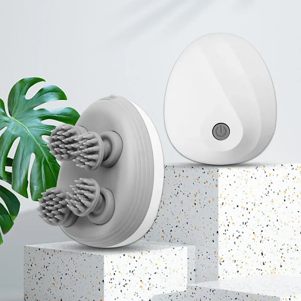 Cabeça do couro cabeludo massageador de cabelo elétrico cuidados de saúde antiestresse relaxar massagem corporal profunda saude tecido evitar massagem corporal mini couro cabeludo