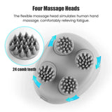 Cabeça do couro cabeludo massageador de cabelo elétrico cuidados de saúde antiestresse relaxar massagem corporal profunda saude tecido evitar massagem corporal mini couro cabeludo