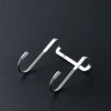Colgador de puerta de acero inoxidable en forma de S, sin necesidad de taladrar, para armario, pared, para ropa, abrigos, almacenamiento en casa y jardín. 