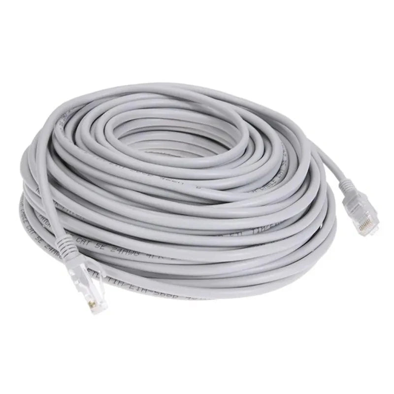 Cabo Ethernet com caixa LAN vermelha, Patch Cord, Cat5e RJ45, 1m, 5m, 10m, 15m, 20m, 30m, 50m
