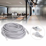 Cabo Ethernet com caixa LAN vermelha, Patch Cord, Cat5e RJ45, 1m, 5m, 10m, 15m, 20m, 30m, 50m